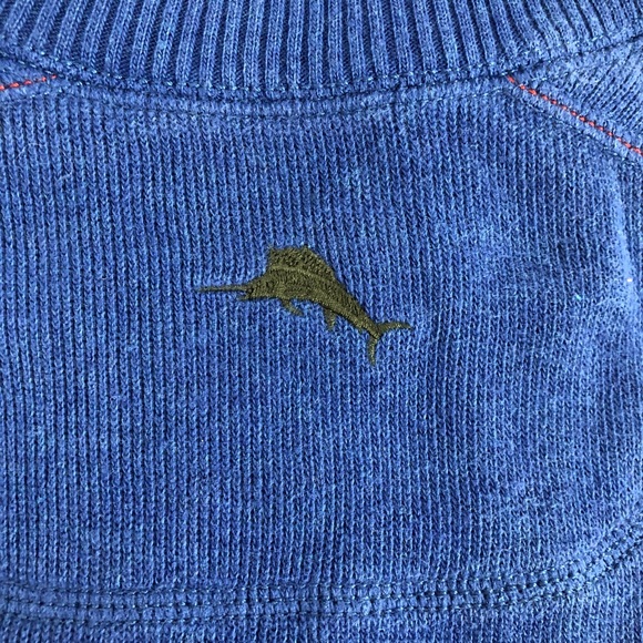 Tommy Bahama Mens Long Sleeve 1/4 Zip Sweater - Picture 4 of 7